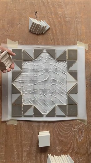 Designers Need | Check out how a handmade mosaic tile is made! Thoughts? This dreamy vintage pattern combines our 2”×2” Small Squares and Small Triangles... | Instagram