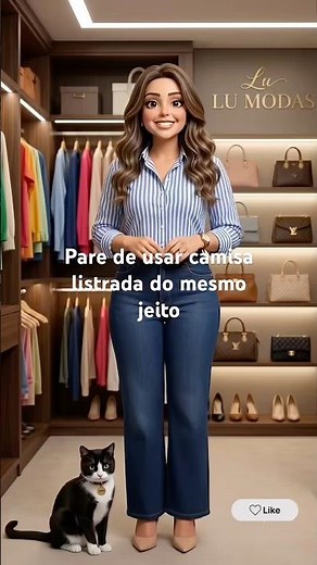 1 Camisa Listrada, 5 Looks Diferentes (Qual o seu favorito?) 💙 #ModaFeminina