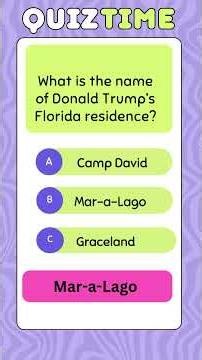 Donald Trump Trivia Challenge | 99% Fail!#ytshorts #yt #usa #quiz #facts #trending