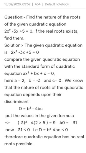 Don't stressed solution is here #math@ solution of a simple quadratic equations problem