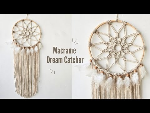 DIY Macramé Dream Catcher | How To Make a Simple Macramé Dream Catcher | Tutorial For Beginners