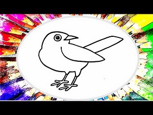 How to Draw a Blackbird Step by Step for Kids