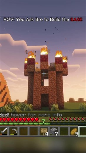 POV: You Ask Bro to Build the BASE #minecraft #java #memes