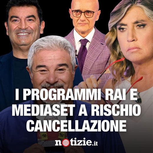 Alcuni programmi Rai e Mediaset rischiano di essere cancellati. Questo è dovuto ad ascolti bassi rispetto al passato. Ad essere in bilico sono Pomeriggio 5, il GF dovuto al 18% di share, Striscia la Notizia, 'Il mercante in Fiera' per la Rai. Chi sarà il primo a essere fatto fuori? | Notizie.it