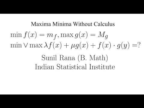 2. Max-Min of Algebra of Functions