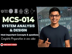 Complete MCS 014 - SAD System analysis and design in one shot | MCS 014 important questions #imps