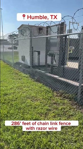 6’ Tall Commercial Cyclone Fence Installed In Humble, TX