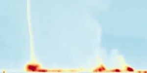 This is what happens when a tornado collides with a volcano (Video)