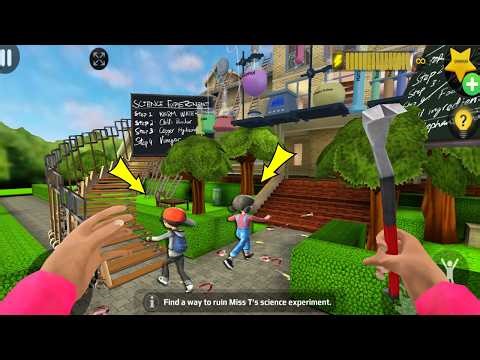 Scary Teacher 3D Mod menu - troll Miss T so many ladder and traps gameplay part 6097#scaryteacher3d