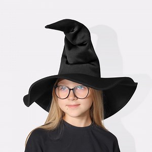 Halloween Mage Hat Kids, Wizard Hat, Sorcerer Hat, Pointy Hat, Warlock Hat, Crooked Hat, Kids Halloween, Halloween Costume - Etsy