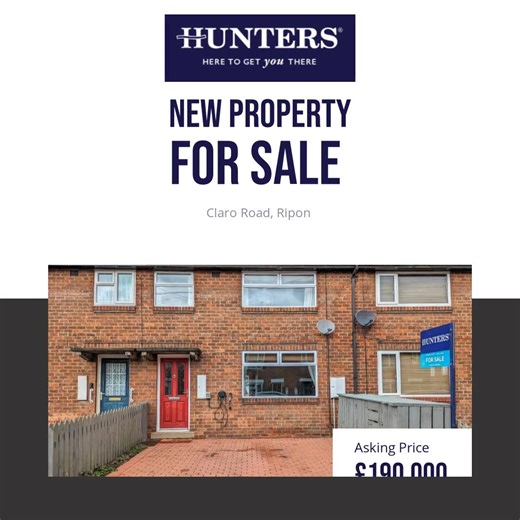 New Property For Sale 🏡3 Bedroom House - Mid Terrace 📍Claro Road, Ripon 💰Asking Price £190,000 𝐖𝐡𝐚𝐭’𝐬 𝐨𝐧 𝐨𝐟𝐟𝐞𝐫: 🌟 Three bedroom mid-terrace house in Ripon 🏡 Modern and spacious interiors throughout 🍽️ Dining kitchen with sliding doors to garden 🛁 Brand new bathroom with modern fixtures 🌳 Stunning enclosed rear garden with summer house 🚗 Private parking with electric charging point 📦 Boarded loft with velux window access 🔄 Part of builders part exchange scheme 👉 View more 