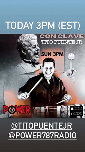 Sunday,Today at 3pm EST, tune In to a brand new 2025 edition of "Con clave with Tito Puente,Jr." Exclusively at www.power787radio.com turn it up and get on the dancefloor with some Caliente music ☀️🏖 @power787radio #power787radio #conclavewithtitopuentejr #titopuentejr #titopuente #mambofied #mambomusic #latinjazz #🕺💃 | Tito Puente Jr.