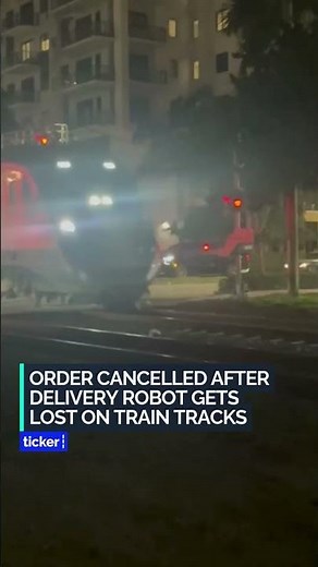 Delivery robot crushed by train after getting stuck on Miami tracks