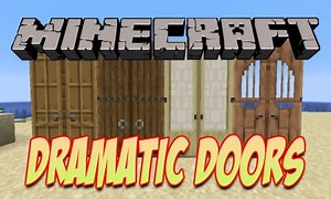 Мод Dramatic Doors 1.21.1/1.21 (Высокие двери в 3 блока)