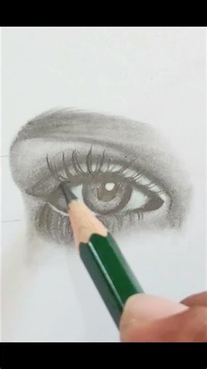 Realistic Eye Drawing in 15 Seconds ✏️ #pencilportrsit