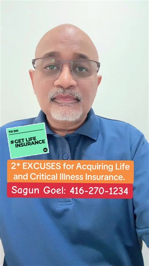 2* Excuses To Get Life or Critical Illness Insurance... Love to answer any specific questions you may have for your #Insurance or #Investment needs. You shall always expect an unbiased, professional and sincere advice. Protect Invest Grow with #SagunGoel #retirement #savings