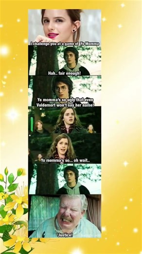 "Hermione Challenges Harry to Yo Momma... But Voldemort Steals the Show! 😂 #HPBurn"