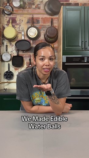 Did we find a new way to drink water??? #waterballs #mythicalkitchen #stayhydrated