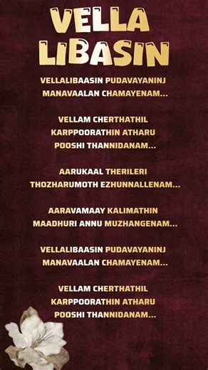 VELLA LIBASIN | #lyrics #royallyrics #trending #lyricsvideo #viral |ROYAL LYRICS