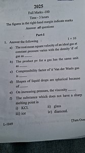 Answer the following:a) The root mean square velocity of an i... | Filo