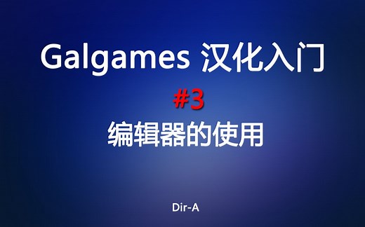 [Gal汉化入门]#3 编辑器的使用