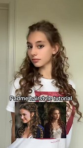 The Padme hairstyle tutorial!! Shirt @inprintwetrust.co #padmehairstyle #curlyhairstyle #curlyhairinspo #padmeamidala #curlyhairtutorial Padme Amidala hairstyle, Padme curly hairstyle tutorial, curly hairstyle inspo tutorial | Call.me.robine