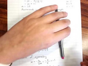 Sketching parabolas using turning point form, quadratic formula etc