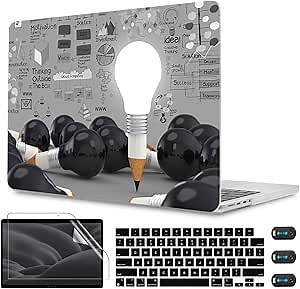 CISSOOK Creative Bulb Hard Shell Case for MacBook Pro 16 inch Case M4 M3 M2 M1 Chip 2024 2023 2022 2021 Release Model A3403 A3186 A2991 A2780 A2485, Plastic Cover for MacBook Pro 16.2" with Touch ID