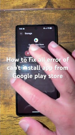 How to fix all error of can't install app from Google play store