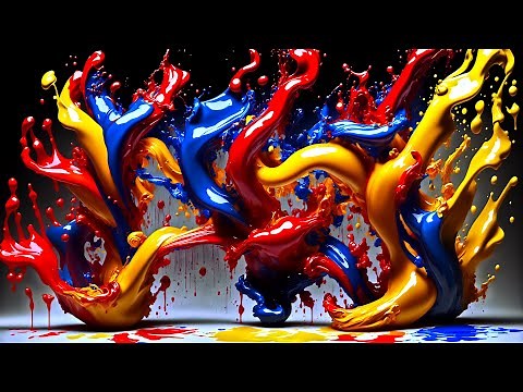 [Copyright Free] 4K Background Video, ULTRA HD, Colorful Liquid Colors Screensaver for TV (No Sound)