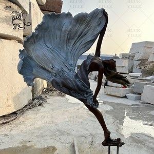 [Hot Item] Garden Decoration Metal Beautiful Naked Dancing Girl Life Size Bronze Statue Wind Woman Sculpture Supplier