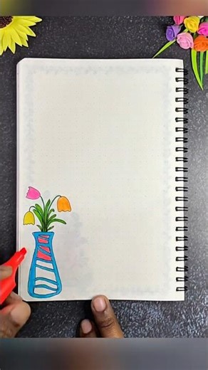 Easy Front Page Border Design for School Project Scrapbook Pages - 56 #scrapbooking #frontpageborder