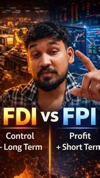 FDI vs FPI Explained |How Foreign Money Enters a Country #FDI #FPI #Economics #GlobalEconomy #shorts
