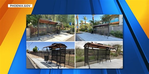 City of Phoenix adds new shade structures for bus stops