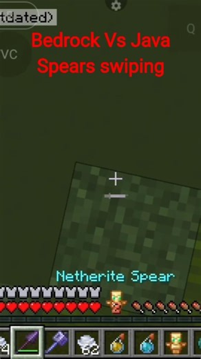 #minecraft spear swiping Java vs bedrock