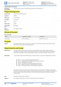 Construction Statement of Work Example: Free and Customisable