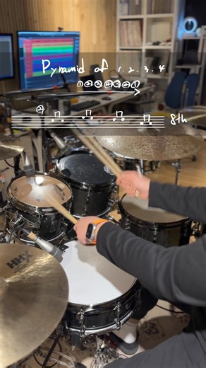 1.1M views · 19K reactions | Time Practice Pyramid Of 1,2,3,4  | Drumidea | Facebook