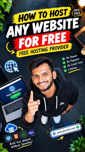 How to Host Any Website for FREE 🤯 | Free Website Hosting #Shorts