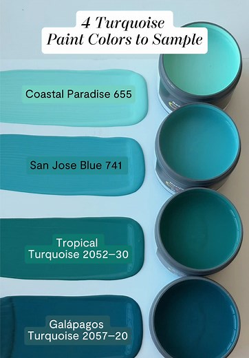 Gorgeous Turquoise Paint Colors by Benjamin Moore