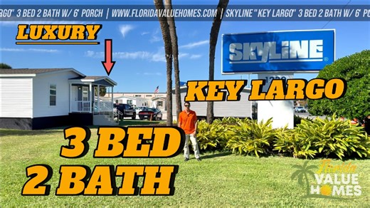 🏡✨ Welcome to the new SKYLINE KEY LARGO!! ✨🏡 24 x 44 DoubleWide ✅ 6FT Porch ✅ 3 Bedrooms ✅ 2 Bathrooms✅ 1,027 Sq Ft ✅ Stainless Steel Appliances✅ 🧱 Full drywall throughout, easily one of the best finishes you’ll find at this price point 💵 Great option for a first home, an upgrade, or keeping things simple and done right. If you or anyone you know needs a manufactured home, feel free to visit our website 💻 at www.FloridaValueHomes.com or give us a ring 📞 at (321) 325-6470! | Florida Value H
