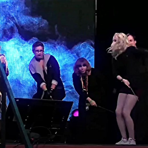 Energetic Dance Performance with Dynamic Visuals