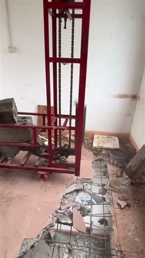 Powerful Floor Breaker in Action | Satisfying Demolition Process