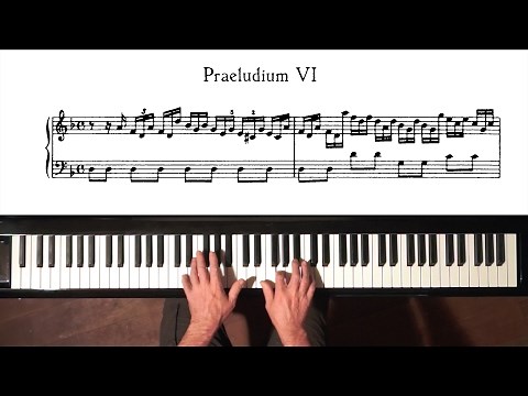 Bach Prelude and Fugue No.6 (Moderate Tempo) Well Tempered Clavier, Book 1 with Harmonic Pedal