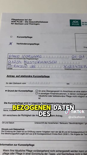 Antrag auf Verhinderungspflege richtig ausfüllen