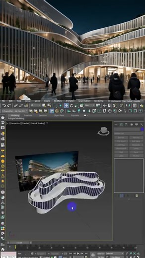 How to create 3D modeling of a building in 3DS MAX EASILY! #mohossam.architect #3dsmaxmodeling #3ddesigners #3D #3dsmax #tipsandtricks #tips #tricks #fyp #foryoupage #course #tutorial #rendering