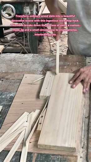 Precision Craftsmanship: The Easy Way to Make Interlocking Wooden Weaves #woodworking #tips #tricks