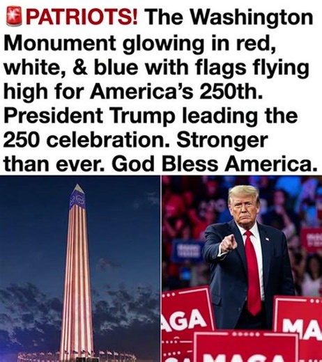 America’s 250th Anniversary Celebrated at the Washington Monument