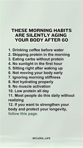 These Morning Habits Are Silently Aging Your Body After 60👇#healthandwellness