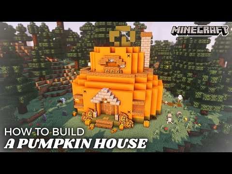 Minecraft Tutorial - How to Build a Cute Pumpkin House