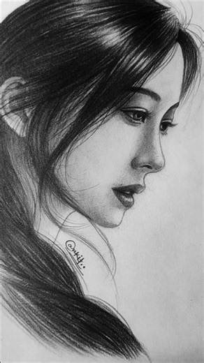 Korean Girl Side Face Drawing😱🔥Crazy Hacks for Beginners😲🔥💯✍🏻#trending #viral #ankitproworks #shorts